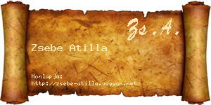 Zsebe Atilla névjegykártya
